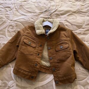 GAP Kids Brown Sherpa-Lined Jacket